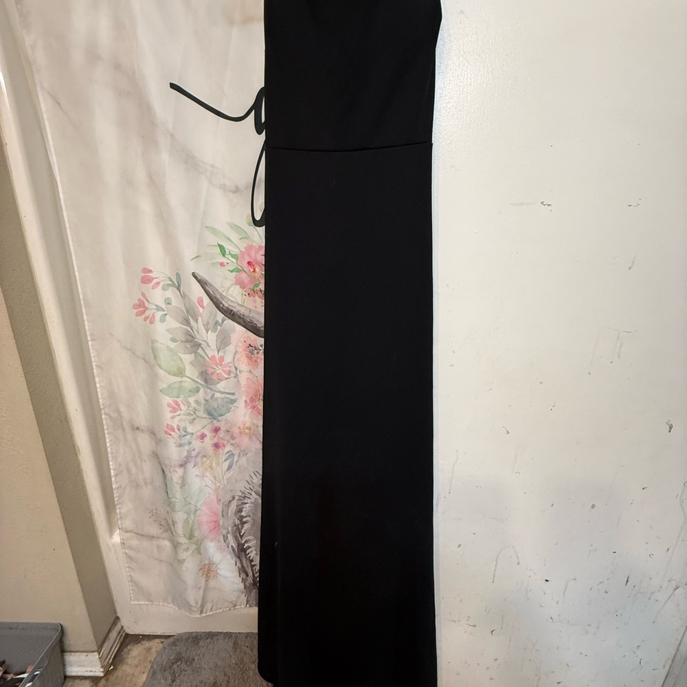 Windsor Elegant Black Backless Gown